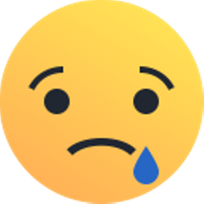 Sad Reaction Emoji - Facebook Sad React Png (400x400), Png Download