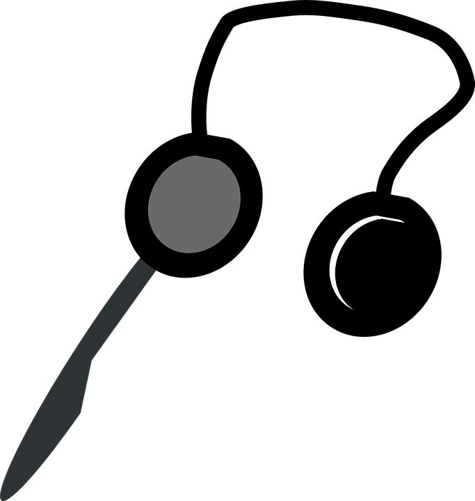 Headphones And Mic Svg Clip Arts 570 X 601 Px (570x601), Png Download