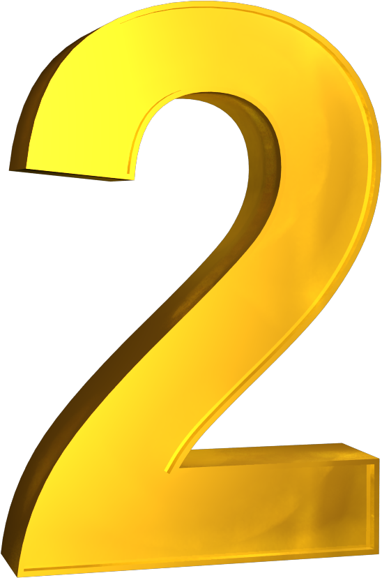 3d Number 2, 3d Letters, 3d Fonts - Number (1600x1080), Png Download
