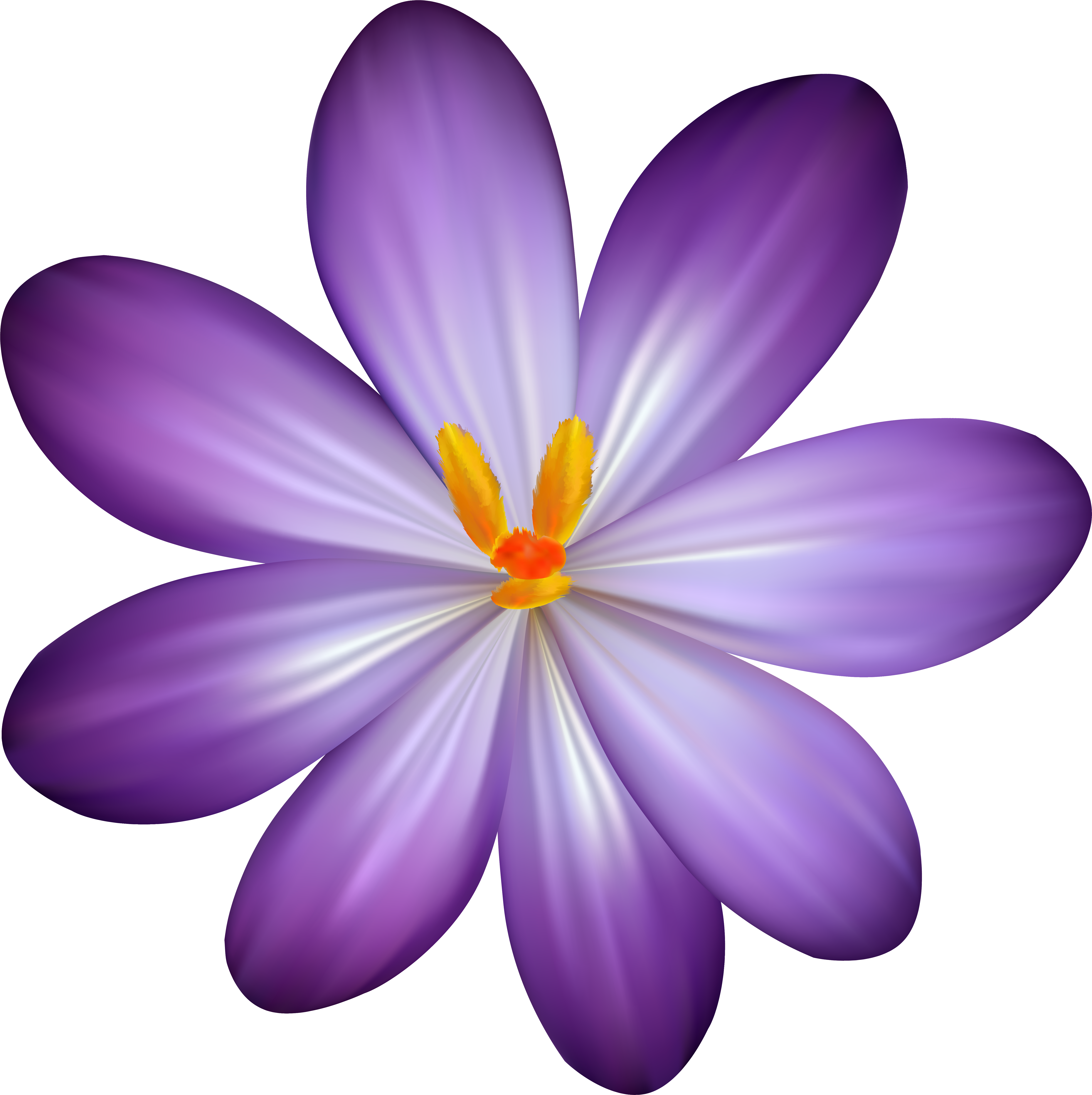 Watercolor Purple Flowers Clip Art Boho Bouquet Floral - Tropical Purple Flower Png (6134x6164), Png Download