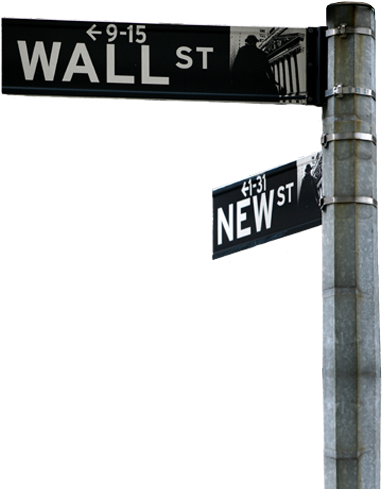 Wall Street Sign Png - Wall Street (383x599), Png Download