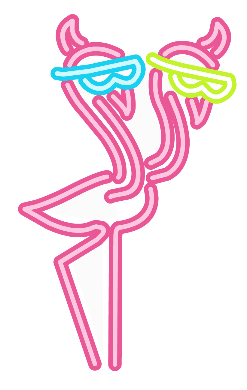 Neon Flamingo Pin - Neon Flamingo Clip Art (822x1300), Png Download