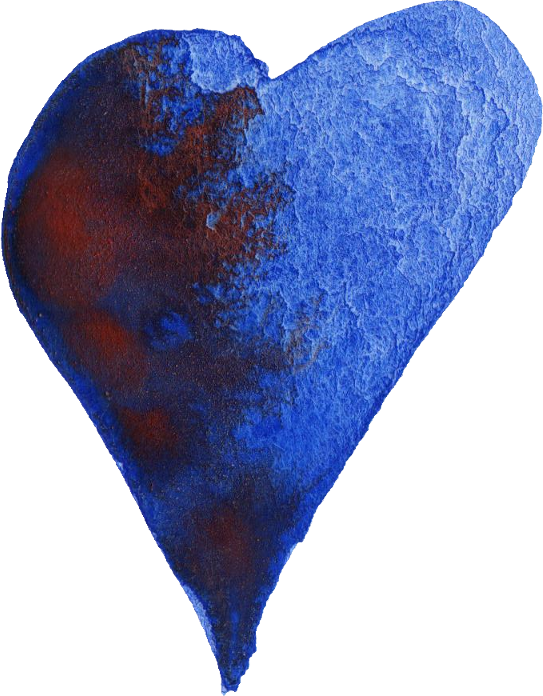 20 Watercolor Heart Vol 2 Onlygfx - Watercolor Blue Heart Png (543x696), Png Download