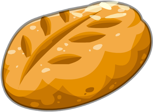 Frosteez Bread - Cartoon Bread Png (500x500), Png Download