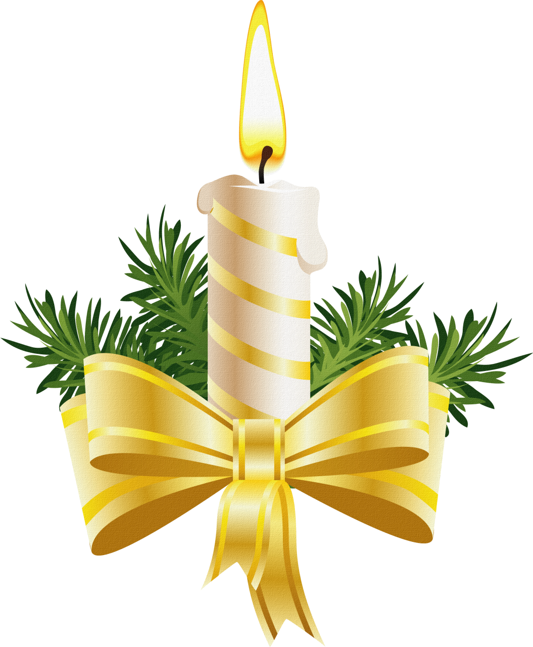 Christmas Candle's Png Image (1055x1280), Png Download