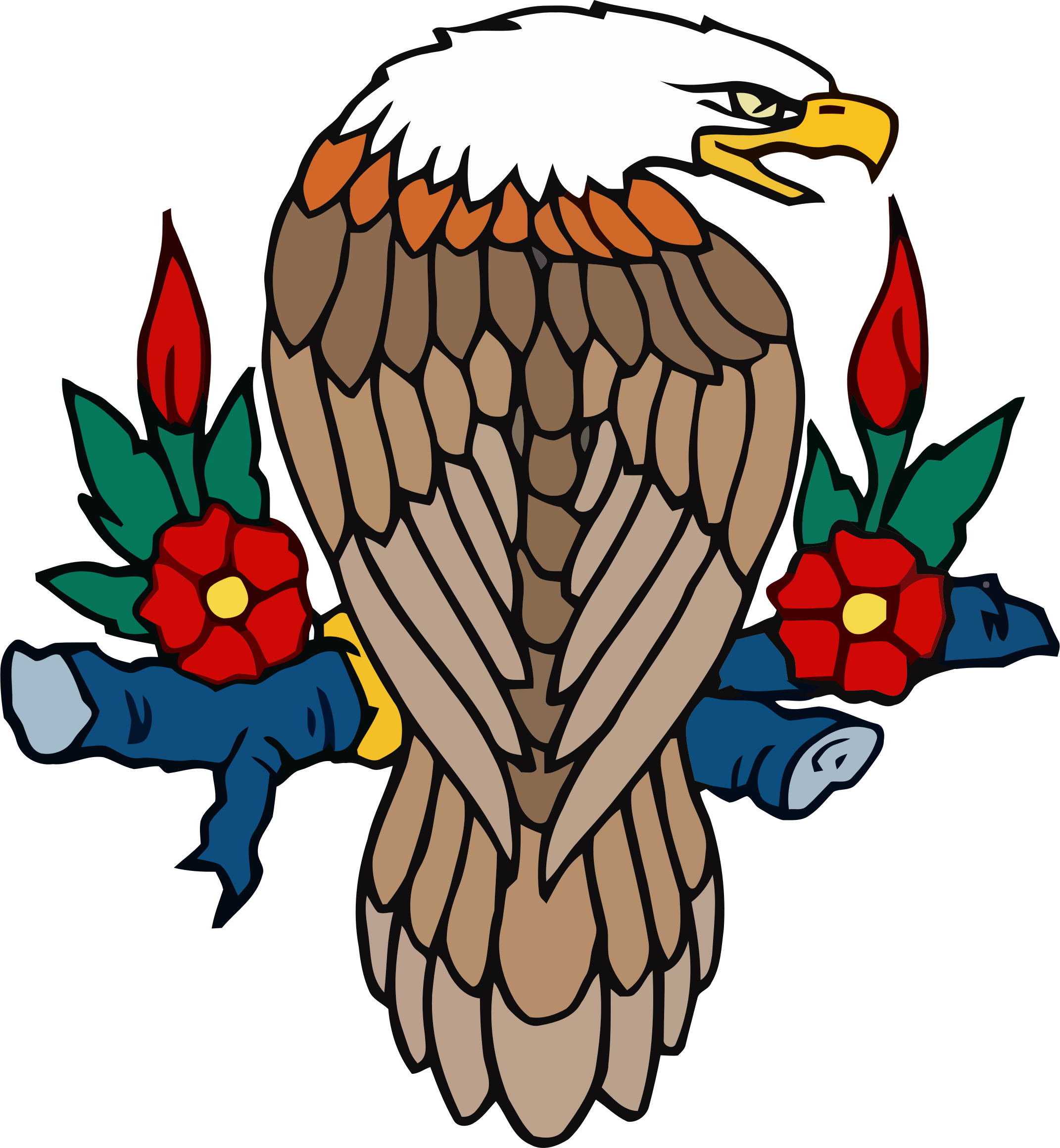 This Free Icons Png Design Of Perched Bald Eagle (2142x2320), Png Download