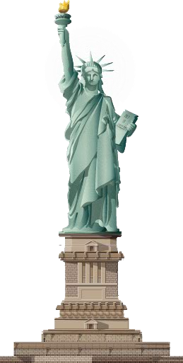 Statue Of Liberty - New York (259x513), Png Download