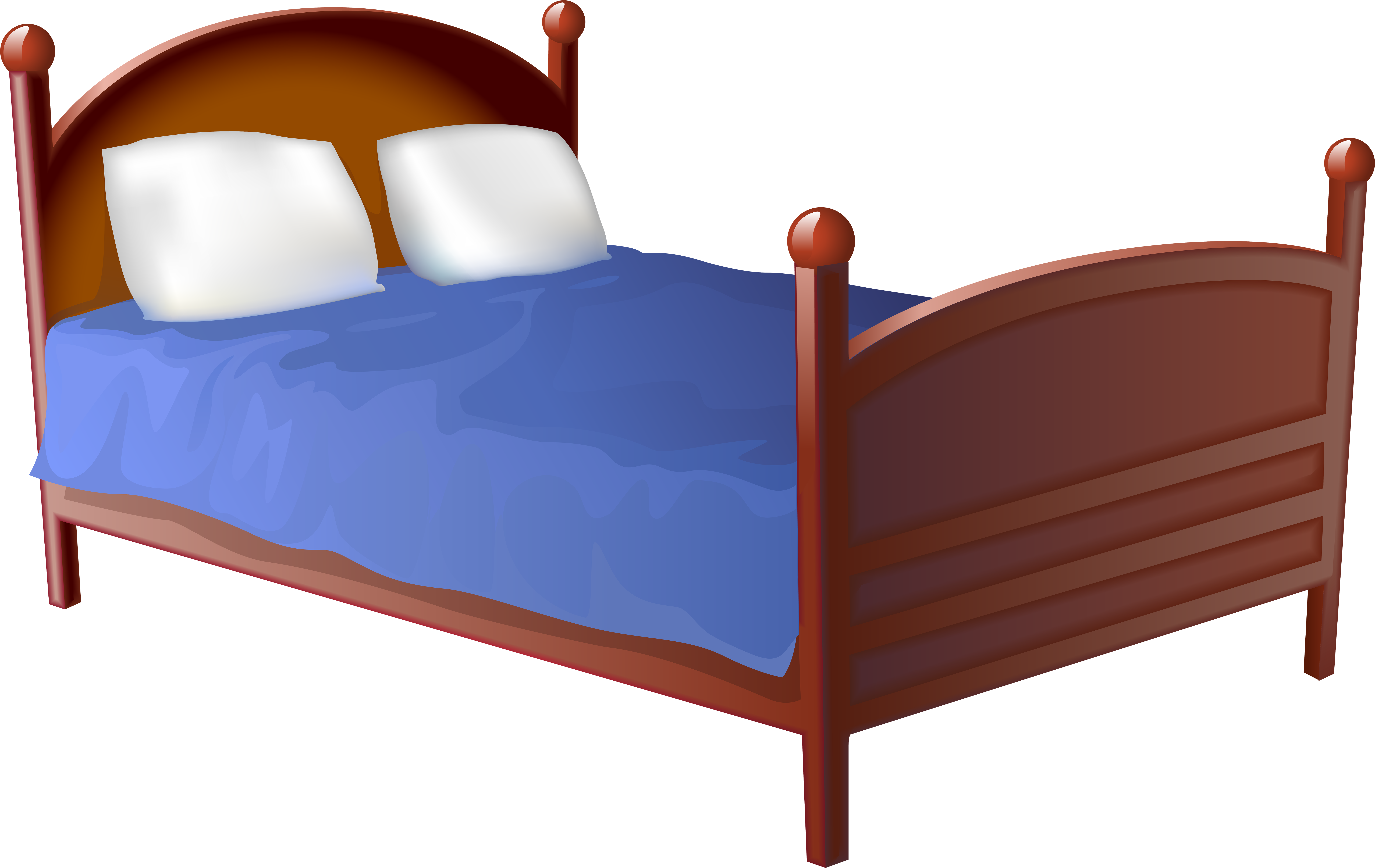 Bed Transparent Png Clip Art Image - Bed Clipart Png (600x379), Png Download