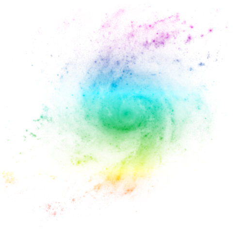 Rainbowswirl Swirl Galaxy Fantasy Rainbow - Işıklar Png (495x478), Png Download