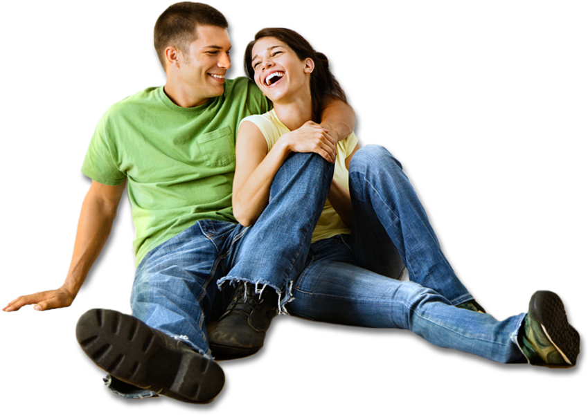 Couple Sitting Png - Couple Png Images Hd (849x600), Png Download