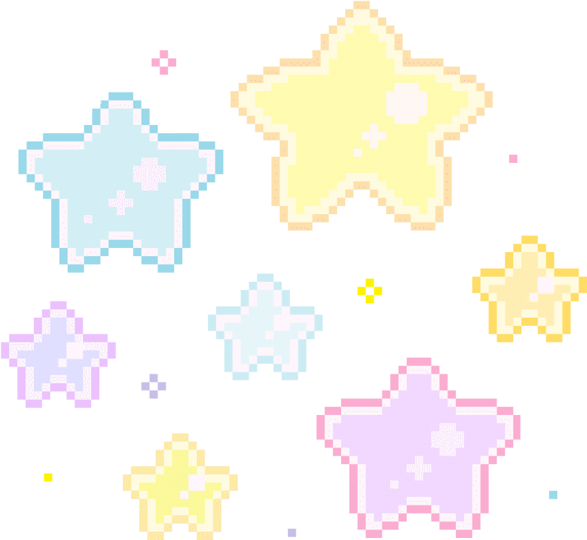 Pixel Pixels Stars Tumblr Kawaii Aesthetic Cutout Notmi - Pixel Stars Gif Transparent (480x480), Png Download
