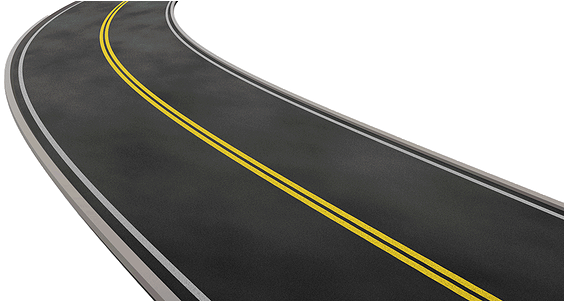 Curved Road Png (588x300), Png Download