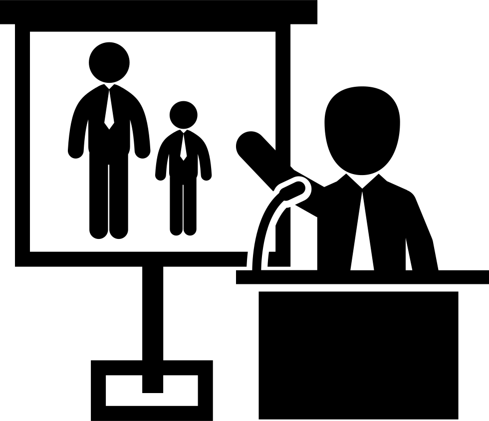 Presenter Talking About People On A Screen Comments - Apresentador Icone (980x844), Png Download