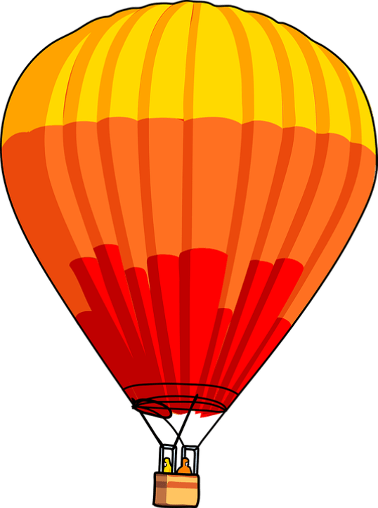 Free Vector Hot Air Balloon Clip Art - Clipart Hot Air Balloon (444x597), Png Download