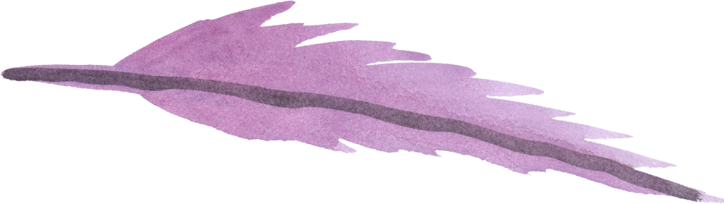 Watercolor Feathers Png Image Freeuse Library - Watercolor Purple Leaf Png (1024x289), Png Download