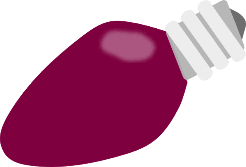 Banner Royalty Free Download Purple Lightbulb Clip - Purple Christmas Light Bulb (600x407), Png Download