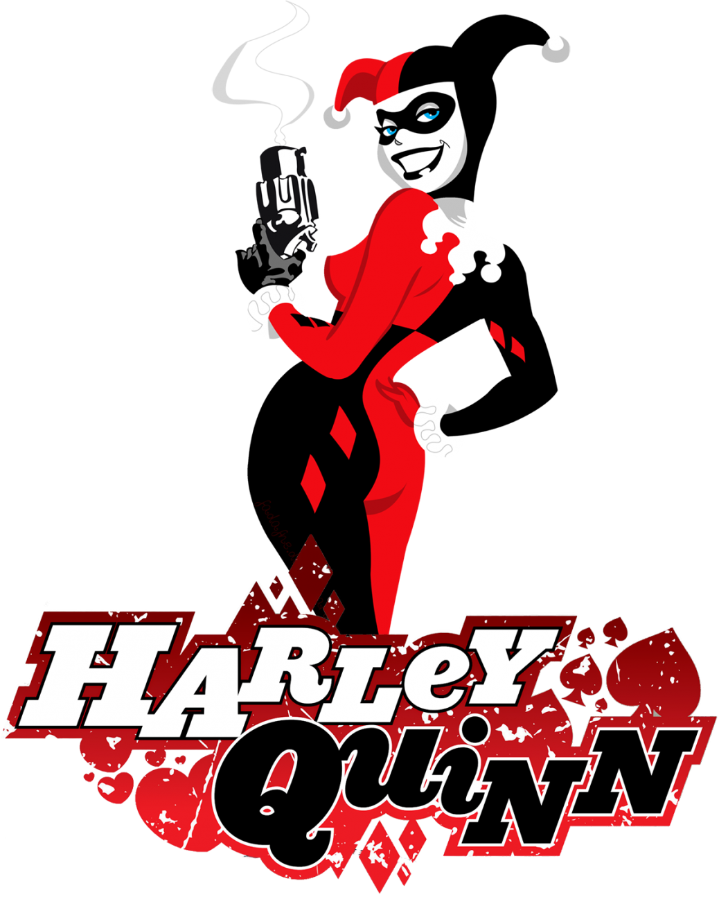 Harley Quinn Wheel - Harley Quinn Text Png (1038x1298), Png Download