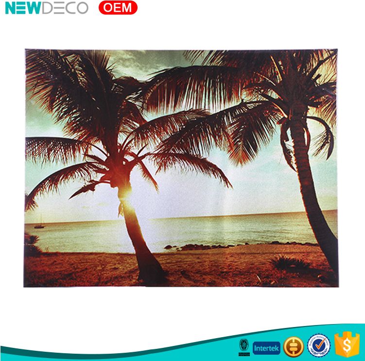 Oil Paintings Palm Trees, Oil Paintings Palm Trees - Art Print: Bryant's Bimini Sunset, 19x38in. (750x750), Png Download