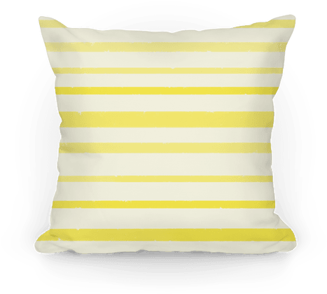 Yellow Watercolor Stripe Pattern Pillow - Camping Throw Pillows (484x484), Png Download