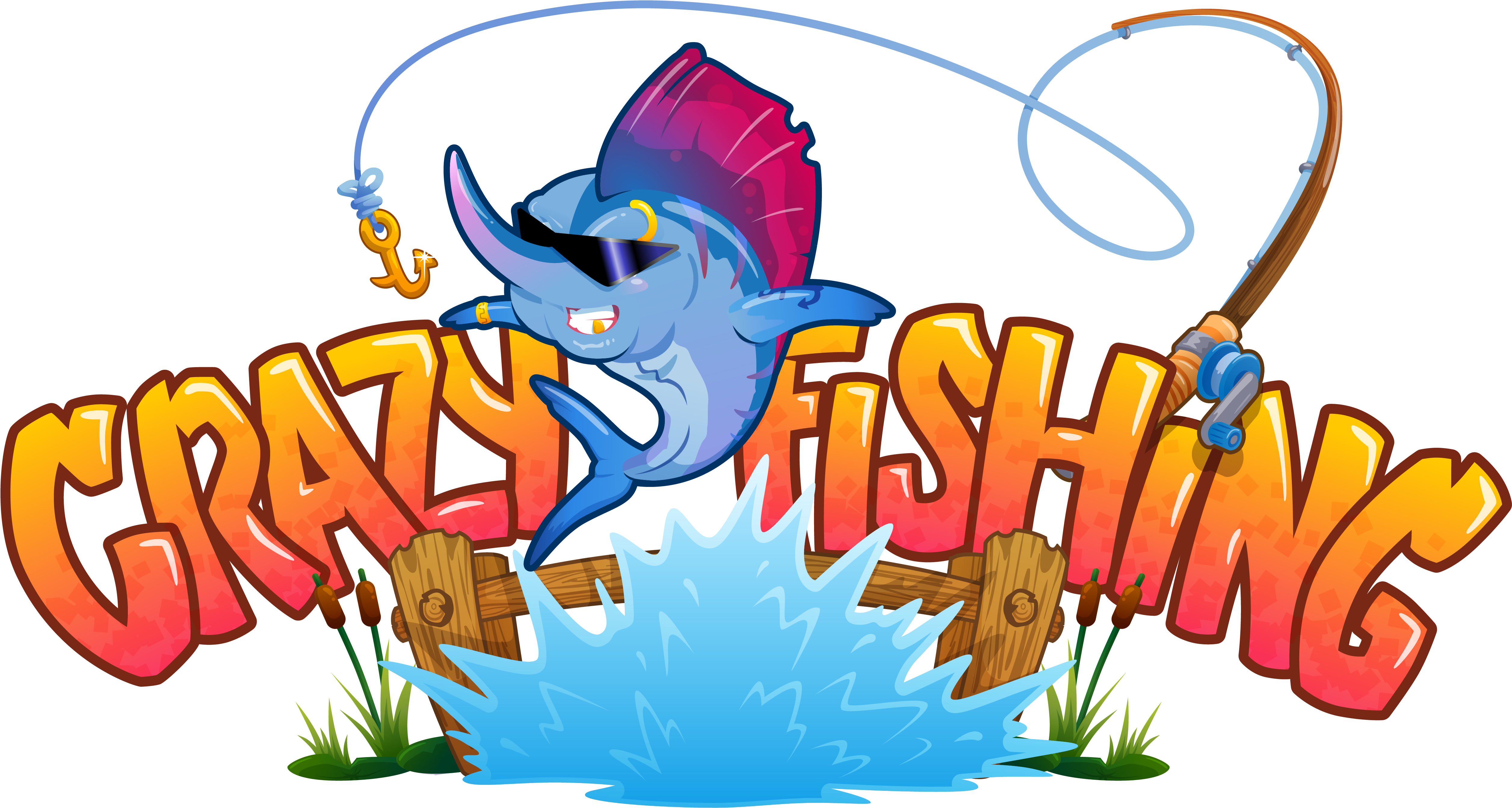 Releasing Vr Game Crazy Fishing - Crazy Fishing Logo (5333x3333), Png Download