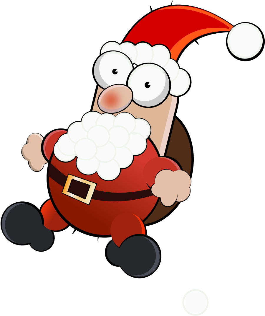 Santa Crazy Xmas Man Christmas 999px 167 - Santa Claus Funny Png (999x1164), Png Download