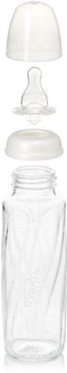 Vented Plus Glass Bottles 8oz 3pk 3 Png - Glass Bottle (550x550), Png Download