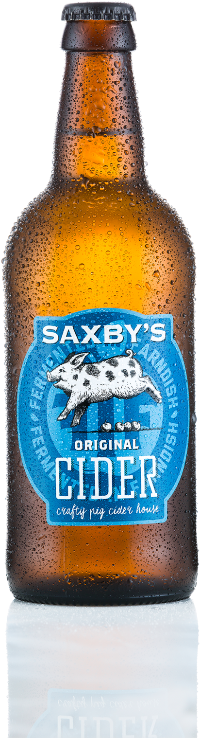 Saxbys Cider Original Bottle - Bottle (1000x1584), Png Download