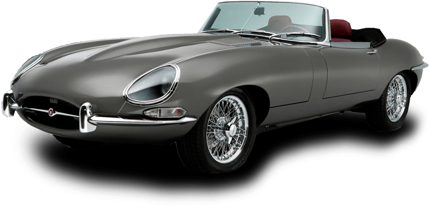 Grey E Type Jaguar - Primer Jaguar (1196x472), Png Download