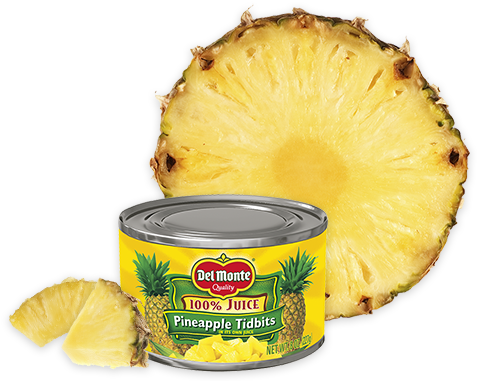 Pineapple Tidbits In 100% Juice - Pineapple (1050x380), Png Download