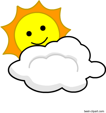 Cloud And Smiling Sun Free Clipart Image - Portable Network Graphics ...