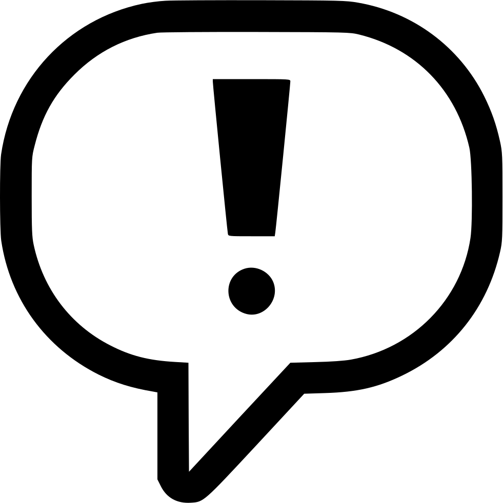 Png File - Exclamation Mark Speech Bubble Png (981x982), Png Download