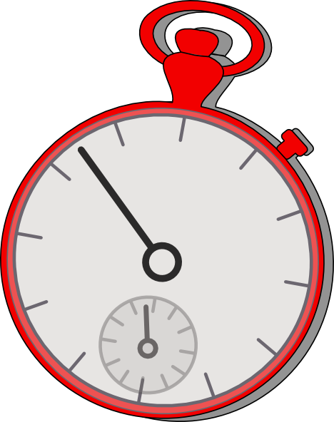 Graphic Royalty Free Library Stop Red Clip Art At Clker - Stopwatch Clipart Red (468x592), Png Download