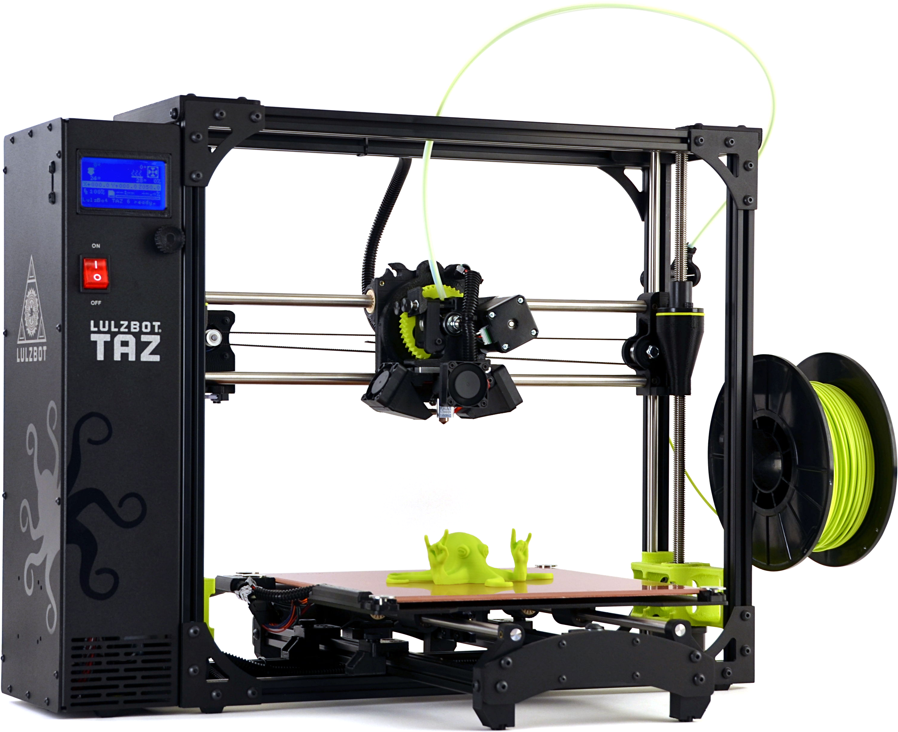 Taz 6 Angle V2 W Rock2pus Transparent - Lulzbot Taz 6 Open Source 3d Printer (3549x2662), Png Download