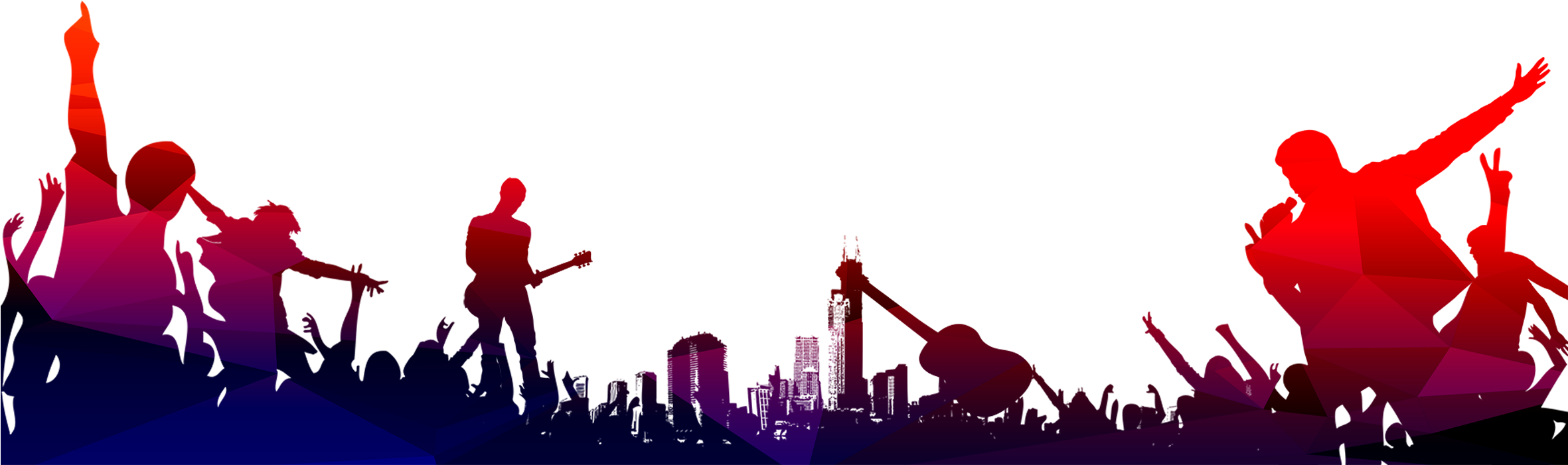 Clipart Png Music - Guitarist Silhouette (2362x1665), Png Download