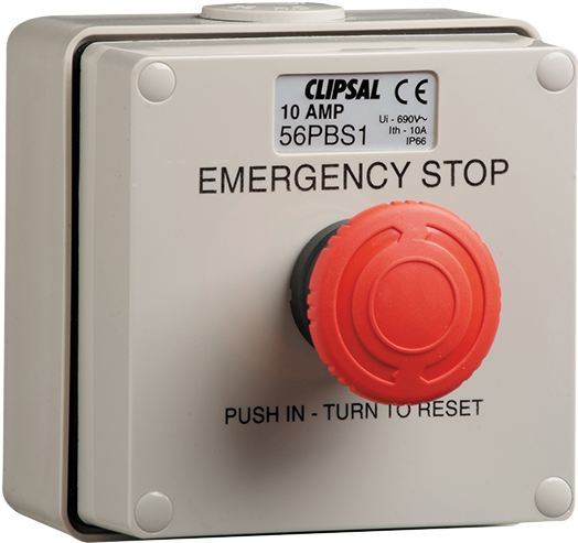 56pbs1 Push Button Control Station,3a, Emergency Stop - Emergency Stop Push Button (800x600), Png Download