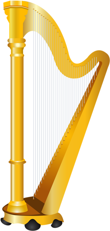 Фото, Автор Soloveika На Яндекс - Golden Harp Clipart (422x800), Png Download