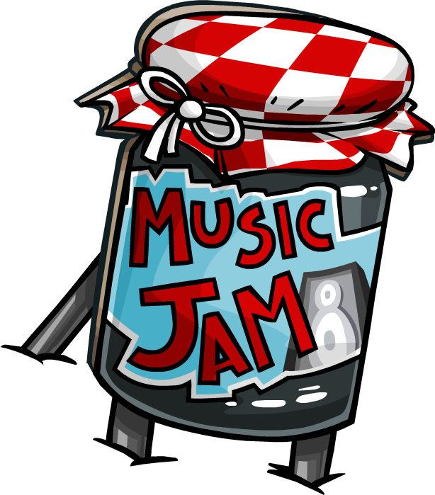 Music Clipart Penguin - Music Jam (614x699), Png Download