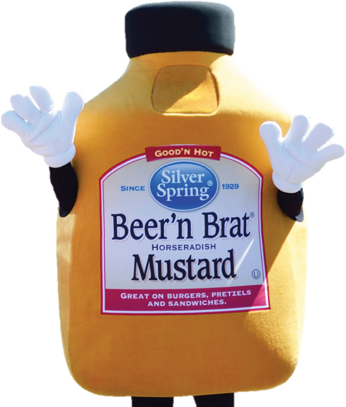 Colonel Mustard - Silver Spring Beer'n Brat Horseradish Mustard - 9.5 (719x815), Png Download