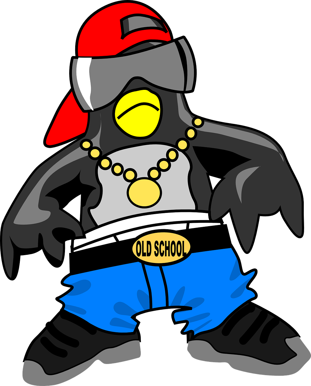 Rap Penguin - Clip Art Rapper (581x720), Png Download