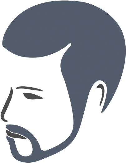 Bearded Man Face Logo - Man (820x820), Png Download