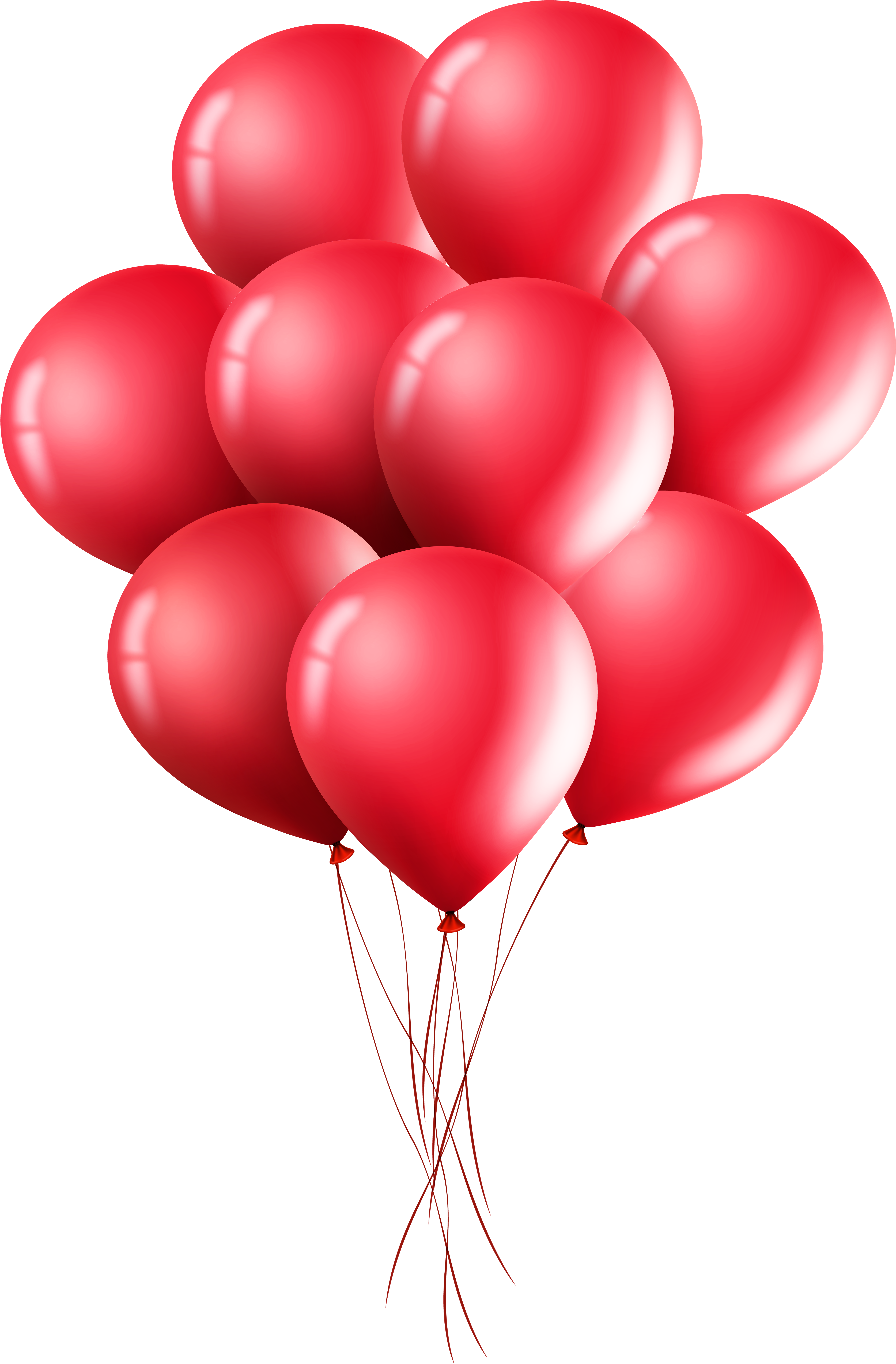 Clipart Balloons Red - Transparent Background Red Balloons Png (5224x8000), Png Download