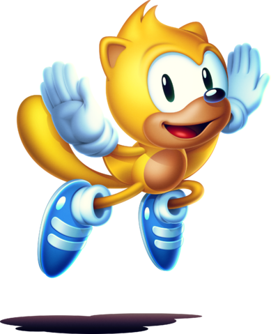 Sonicmania Ray - Sonic Mania New Characters (389x479), Png Download