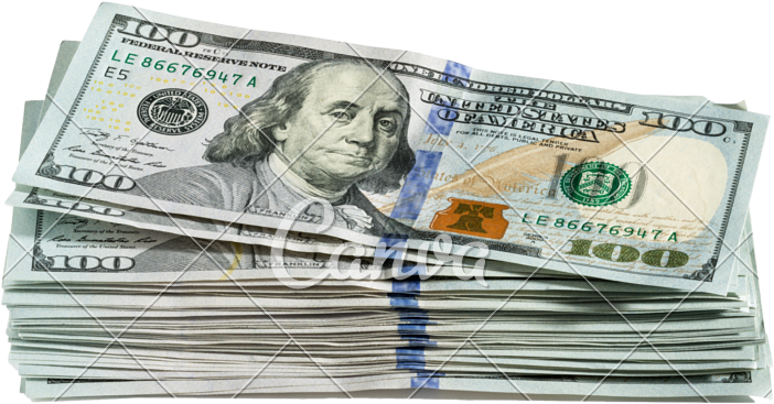 100 Dollar Bill Png - Hundred Dollar Bill Png (800x522), Png Download