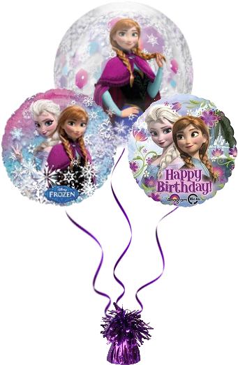 Frozen Balloons - Disney Frozen Photo Booth Prop Kit Balloon Decoration (454x574), Png Download