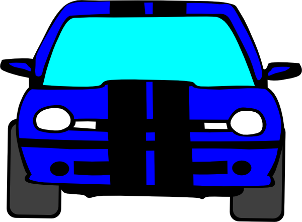 Blue Car Svg Clip Arts 600 X 441 Px (600x441), Png Download