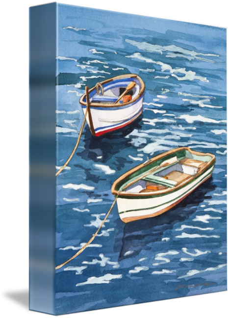 "vernazza Boats" By Bill Drysdale, Southern California - Gallery-wrapped Canvas Art Print 8 X 10 Entitled Vernazza (469x650), Png Download