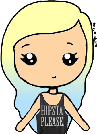 Cute Cartoon Girl Png Hd - Cafepress Hipsta Please T-shirt Tile Coaster (471x465), Png Download