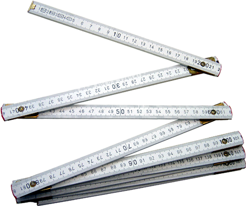 Metre Pliant 500px - Folding Ruler (500x421), Png Download