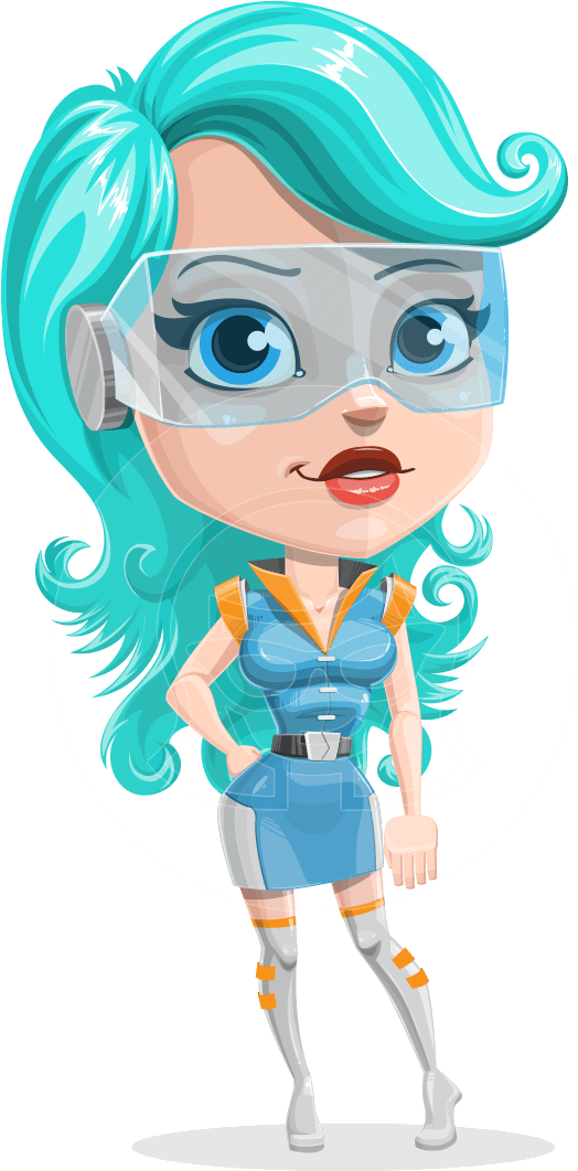 Neonna The Shiny Future Girl - Future Girl Clip Art (957x1060), Png Download