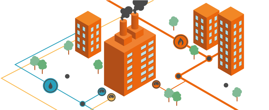 Utility Connections Header 4 - Illustration (1000x387), Png Download